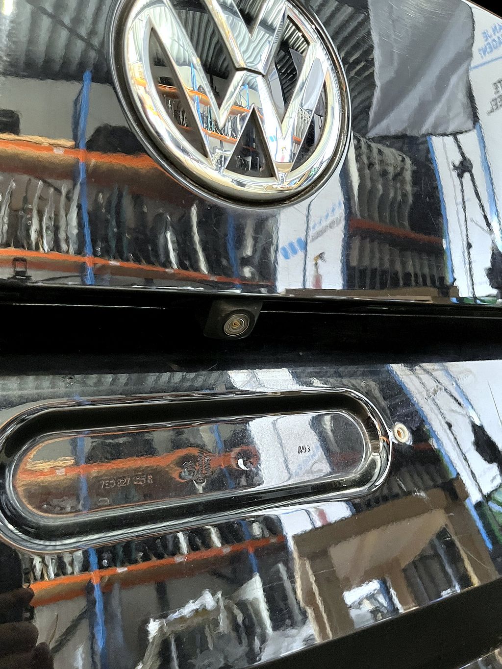 VW Transporter T6 achterklep ruit zwart LC9X 7E0827025A